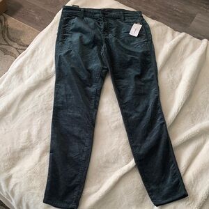Nwt luxe velvet skinny Deep green